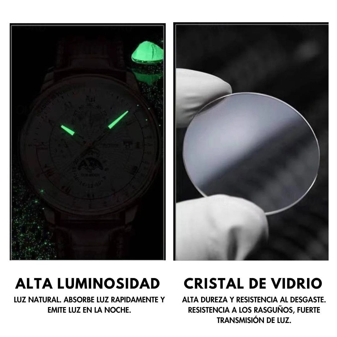 El Accesorio que Define Tu Exito: Reloj Cuarzo de Cuero Impermeable